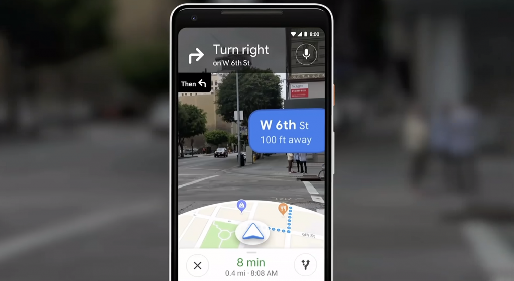 Google Maps Walking Navigation with Street View
